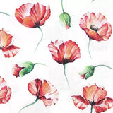 Decoupage Napkin - (DN-8161) - Poppy Drawing - Set of 5