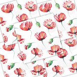 Decoupage Napkin - (DN-8161) - Poppy Drawing - Set of 5