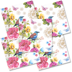 Decoupage Napkin - (DN-8174) - Bird of Paradise - Set of 5
