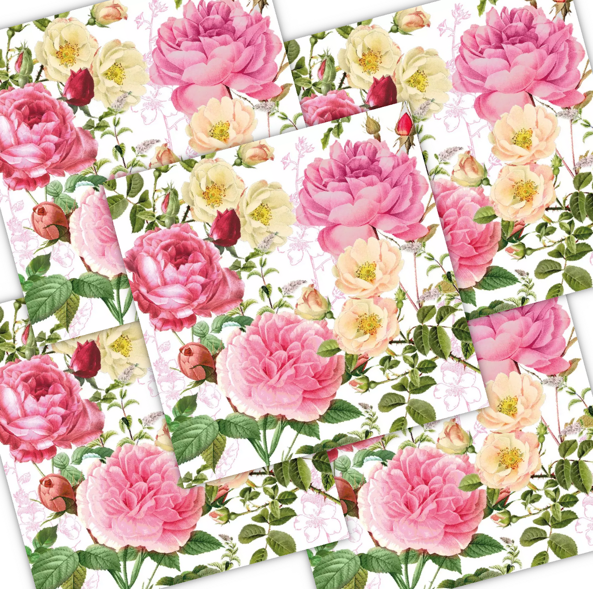 Decoupage Napkin - (DN-8175) - Rosalie - Set of 5