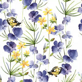 Decoupage Napkin - (DN-8196) - Blue Blossoms - Cocktail