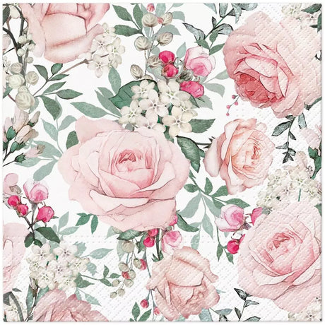 Decoupage Napkin - (DN-8208) - Gorgeous Roses - Set of 5