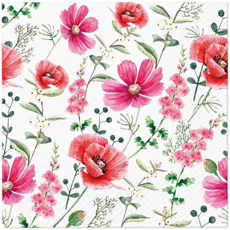 Decoupage Napkin - (DN-8210) - Raspberry Flower - Set of 5