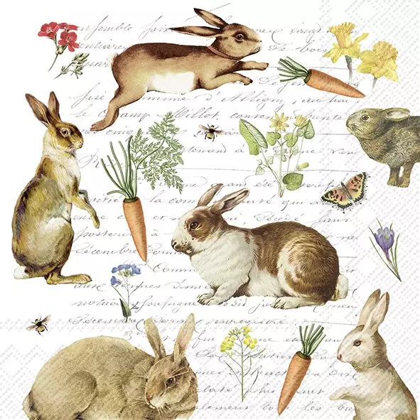 Decoupage Napkin - (DN-8212) - Hare Hunt - Set of 5