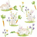 Decoupage Napkin - (DN-8216) - Bunnies with Carrots