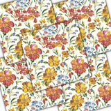 Decoupage Napkin - (DN-8218) - Orange and Yellow Flowers - Set of 5