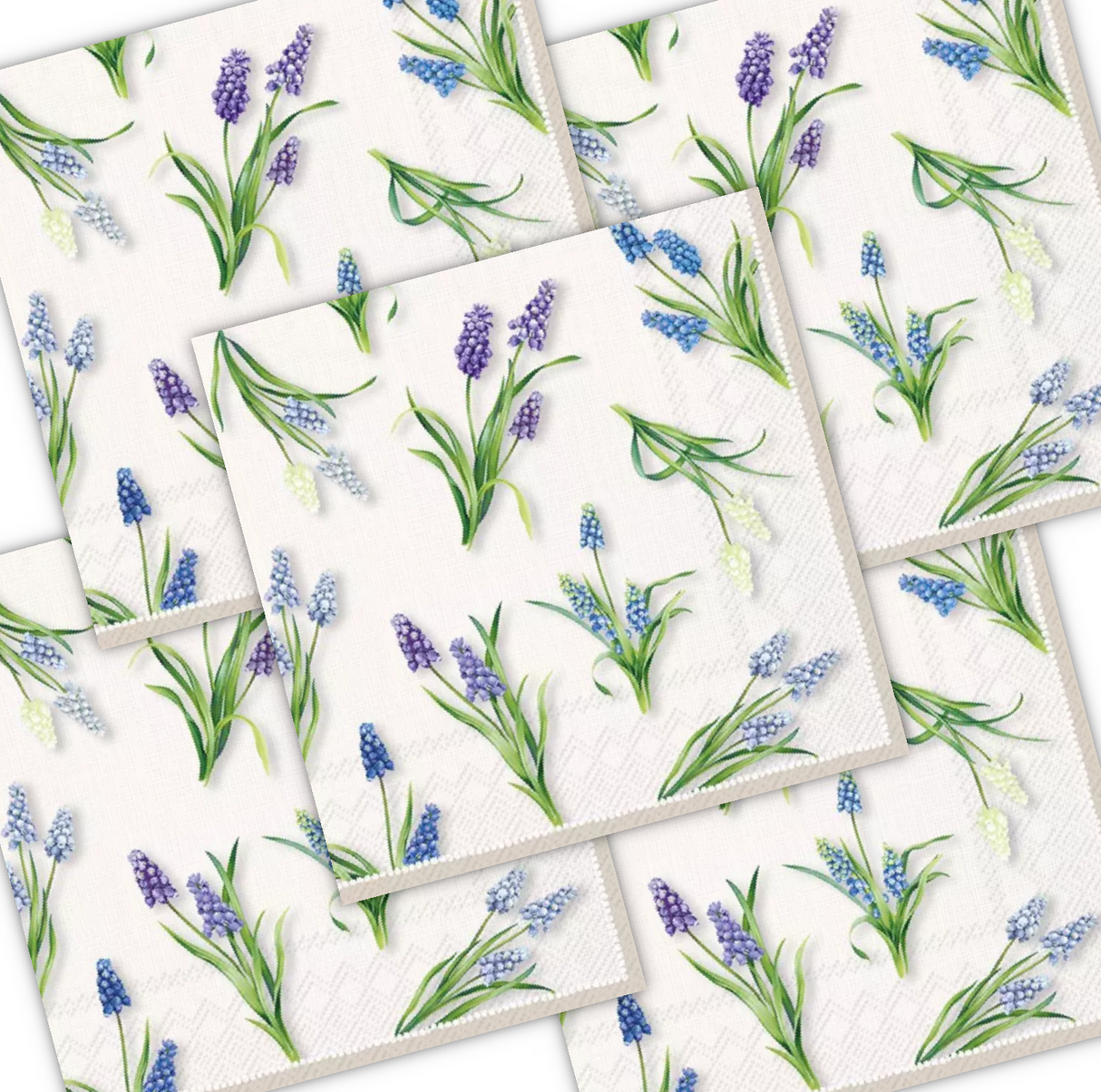 Decoupage Napkin - (DN-8223) - Spring Muscari - Set of 5