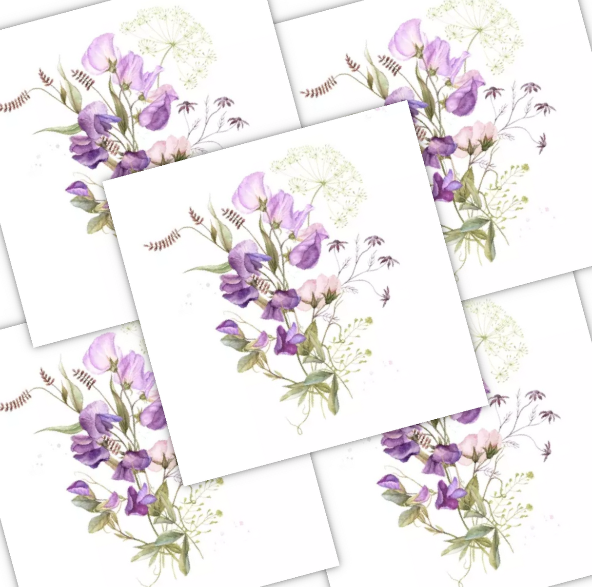 Decoupage Napkin - (DN-8226) - Summer Bouquet - Set of 5