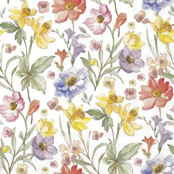 Decoupage Napkin - (DN-8234) - Soft Flowers