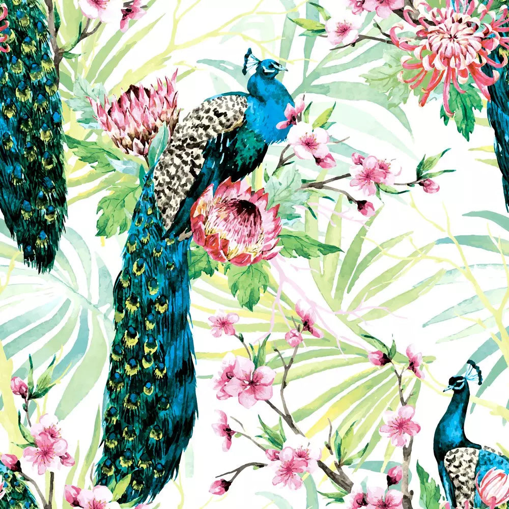 Decoupage Napkin - (DN-8239) - Tropic Peacock - Set of 5