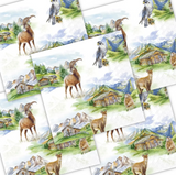 Decoupage Napkin - (DN-8242) - Mountain Wildlife - Set of 5