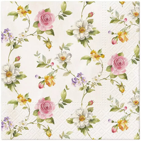 Decoupage Napkin - (DN-8247) - Tender Roses - Set of 5