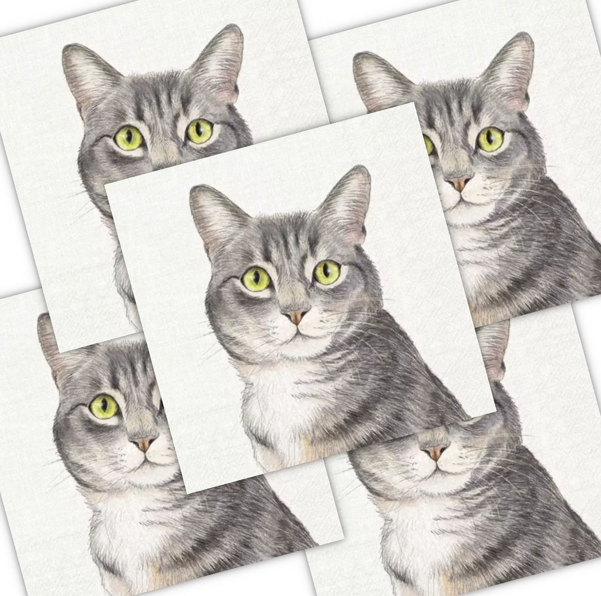 Decoupage Napkin - (DN-8249) - Farm Cat - Set of 5