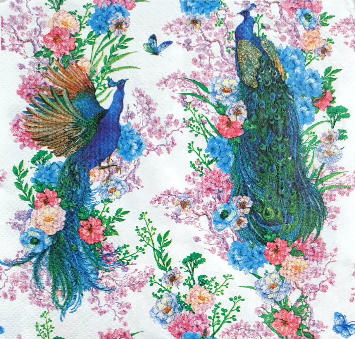Decoupage Napkin - (DN-8267) - Peacocks