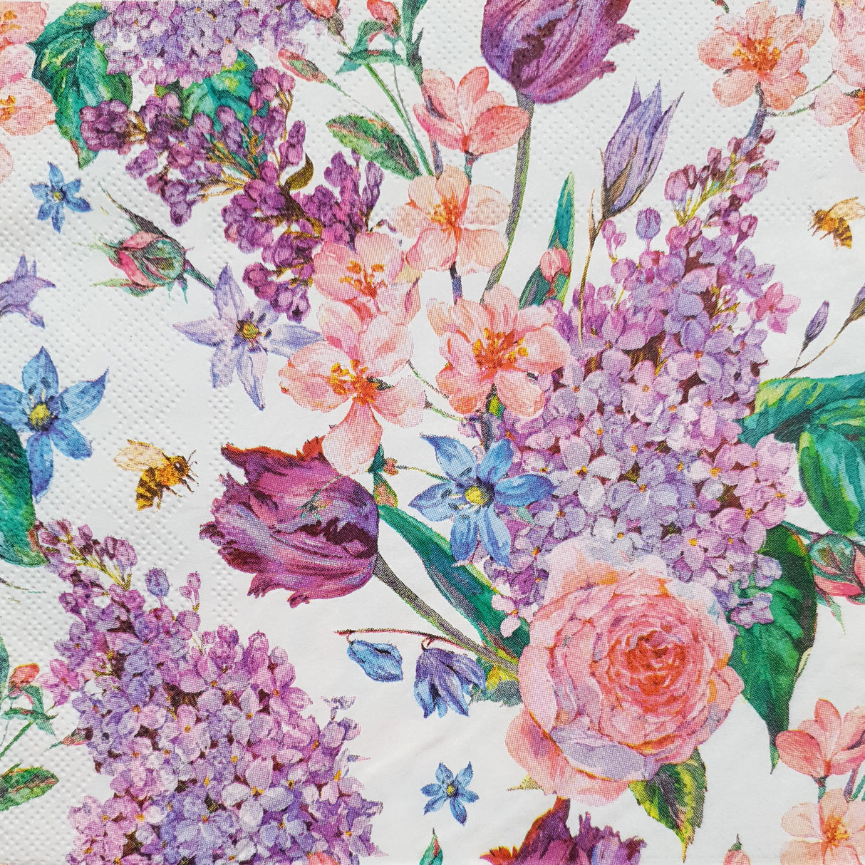 Decoupage Napkin - (DN-8273) - Flowers - Set of 5