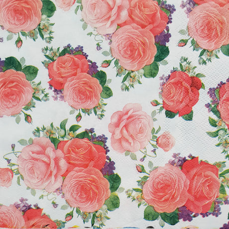 Decoupage Napkin - (DN-8280) - Roses - Set of 5