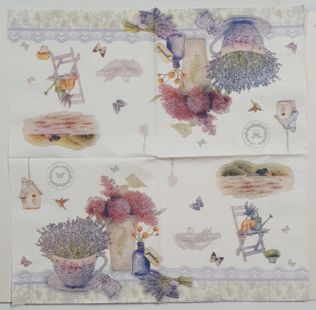 Decoupage Napkin - (DN-8281) - Spring Blooms - Set of 5