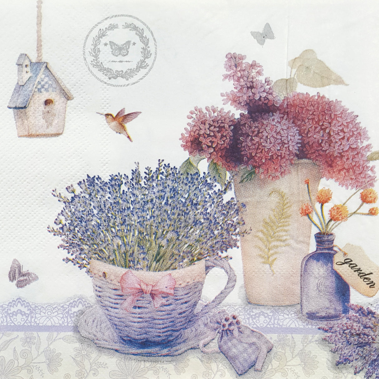 Decoupage Napkin - (DN-8281) - Spring Blooms - Set of 5