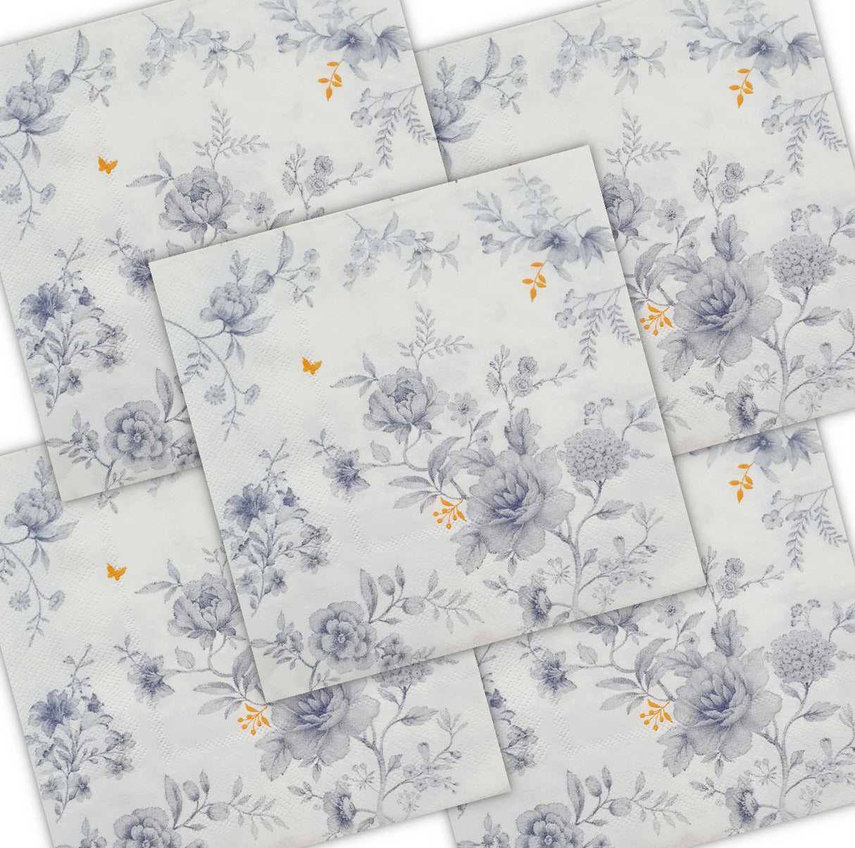 Decoupage Napkin - (DN-8282) - Flowers - Set of 5