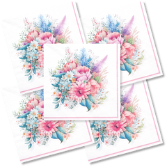 Decoupage Napkin - (DN-8284) - Flowers - Set of 5