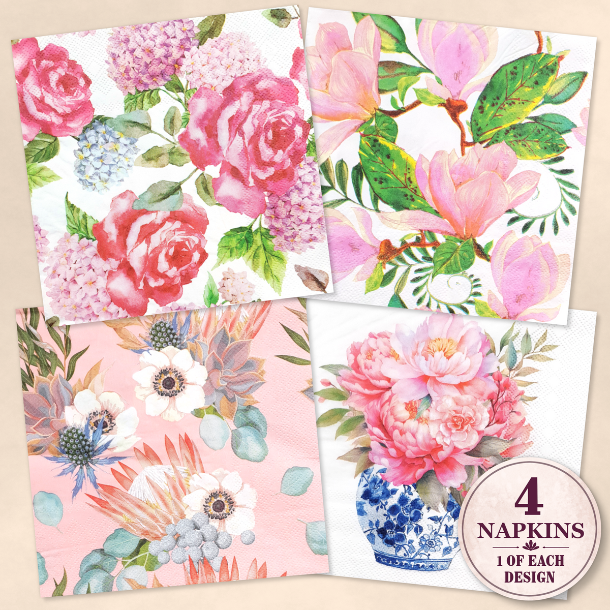 Decoupage Napkins - Set of 4 - 5066