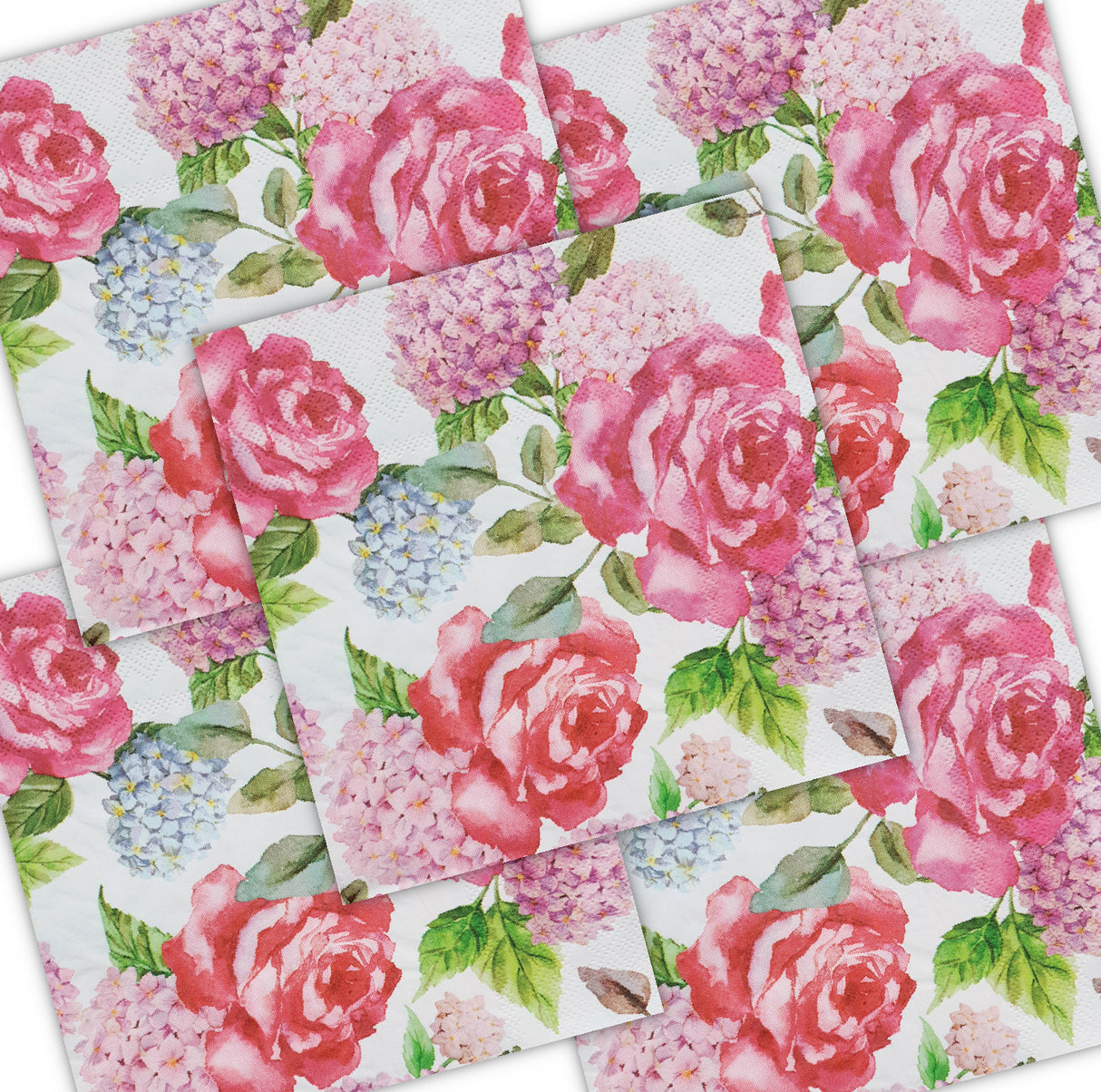 Decoupage Napkin - (DN-8285) - Flowers - Set of 5