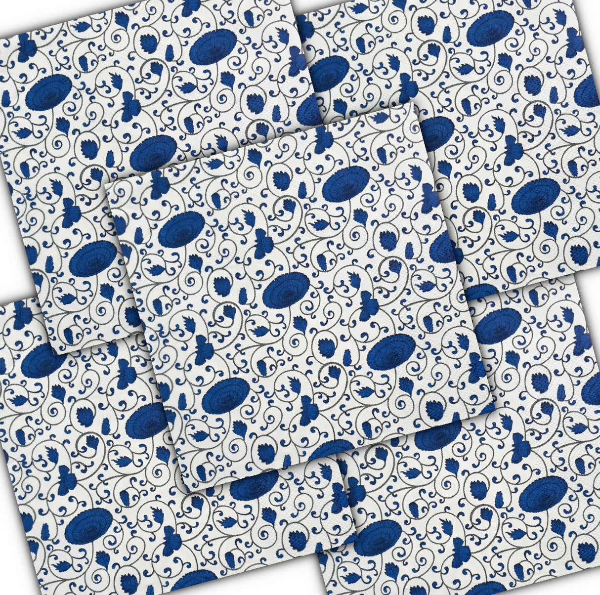 Decoupage Napkin - (DN-8288) - Blue Elouise - Set of 5
