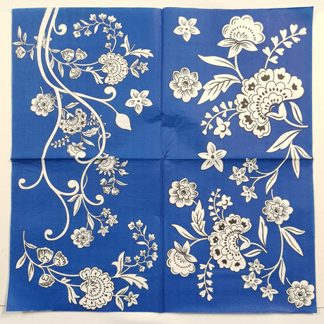 Decoupage Napkin - (DN-8289) - Beautiful Blue - Set of 5