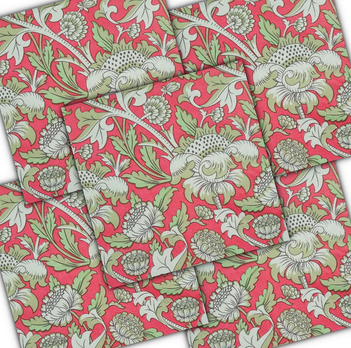 Decoupage Napkin - (DN-8293) - Regal Blooms - Set of 5