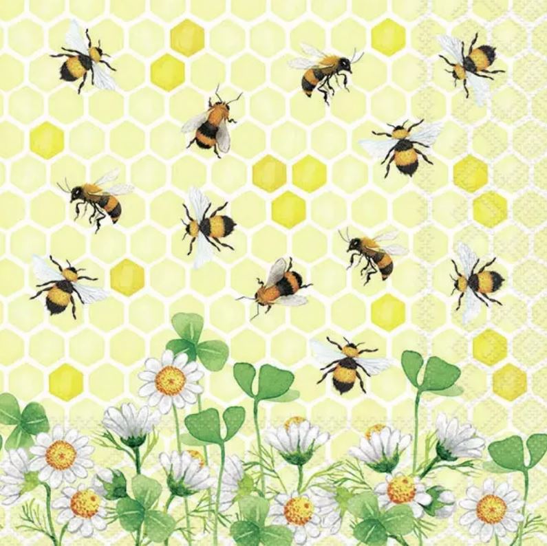 Decoupage Napkin - (DN-8299) - Bees Joy