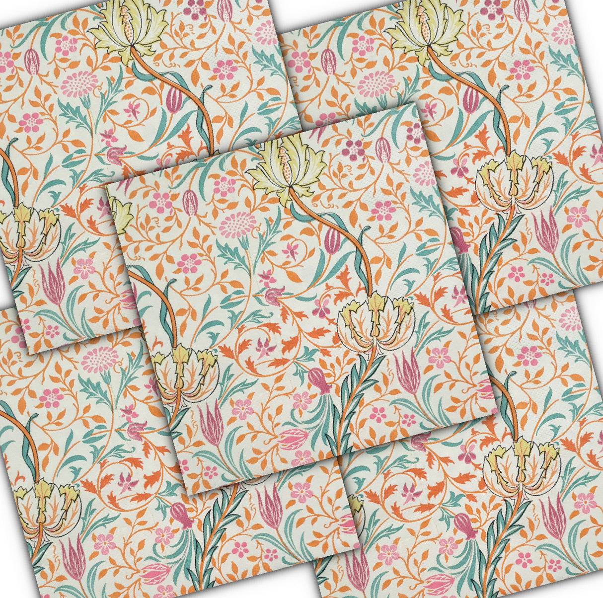 Decoupage Napkin - (DN-8316) - Spring Vines - Set of 5