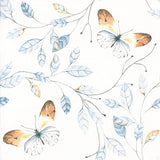 Decoupage Napkin - (DN-8385) - Orange Tip Butterfly - Aqua - Set of 5