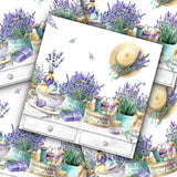 Decoupage Napkin - (DN-8413) - Lavender Farm in Provence - Set of 5