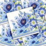 Decoupage Napkin - (DN-8483) - Springtime Blues - Light Blue - Set of 5