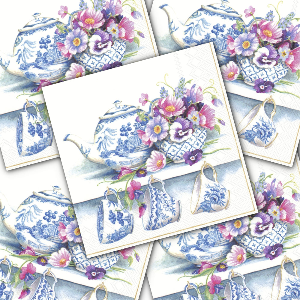 Decoupage Napkin - (DN-8486) - Fine Bone China - Set of 5