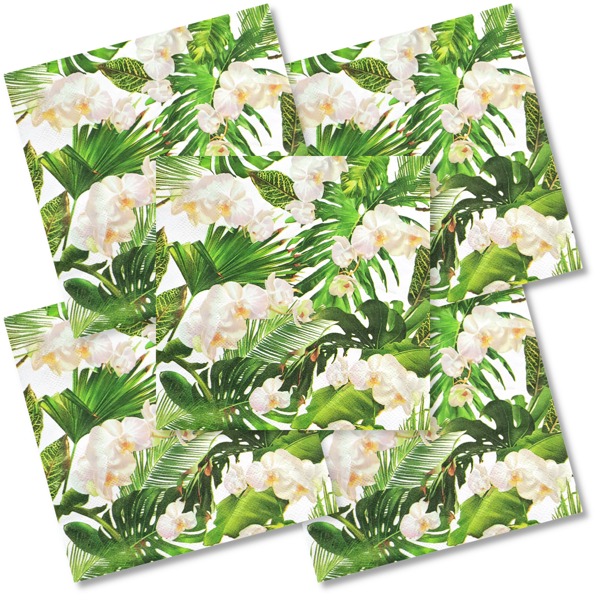 Decoupage Napkin - (DN-8511) - Orchids - Set of 5