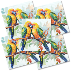 Decoupage Napkin - (DN-8512) - Birds - Set of 5