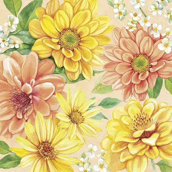 Decoupage Napkin - (DN-8144) - Hello Sunshine - Apricot