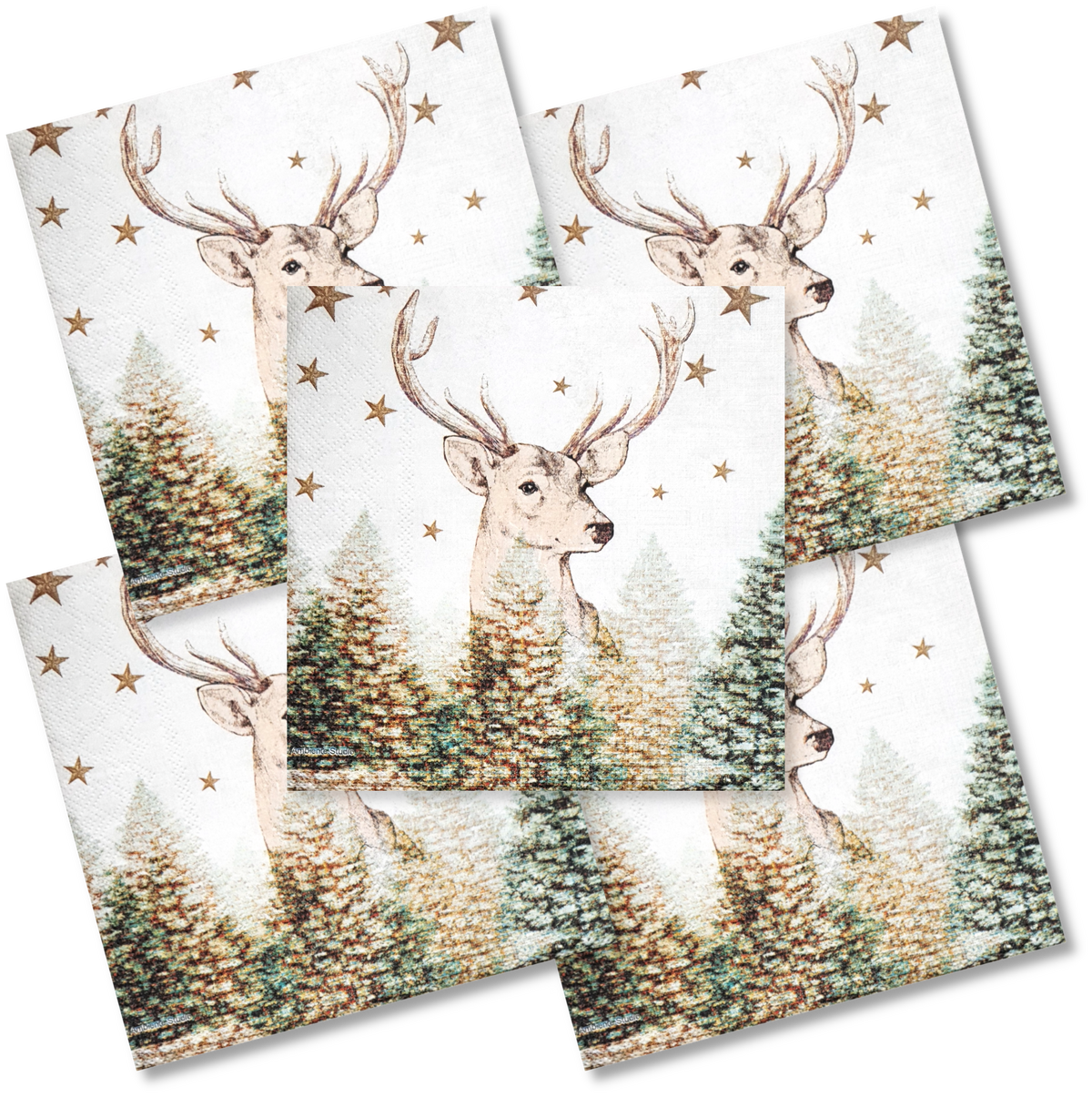 Decoupage Napkin - (DN-8541) - Ulvar - Set of 5