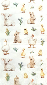 Decoupage Napkin - (DN-8567) - Little Animals - Buffet - Set of 5