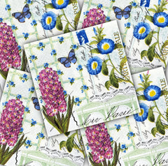 Decoupage Napkin - (DN-8594) - Spring Greetings - Cocktail - Set of 5
