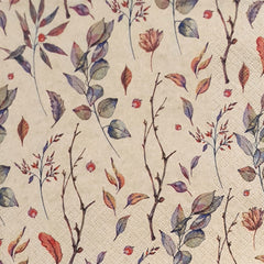 Decoupage Napkin - (DN-8673) - Coloured Leaves