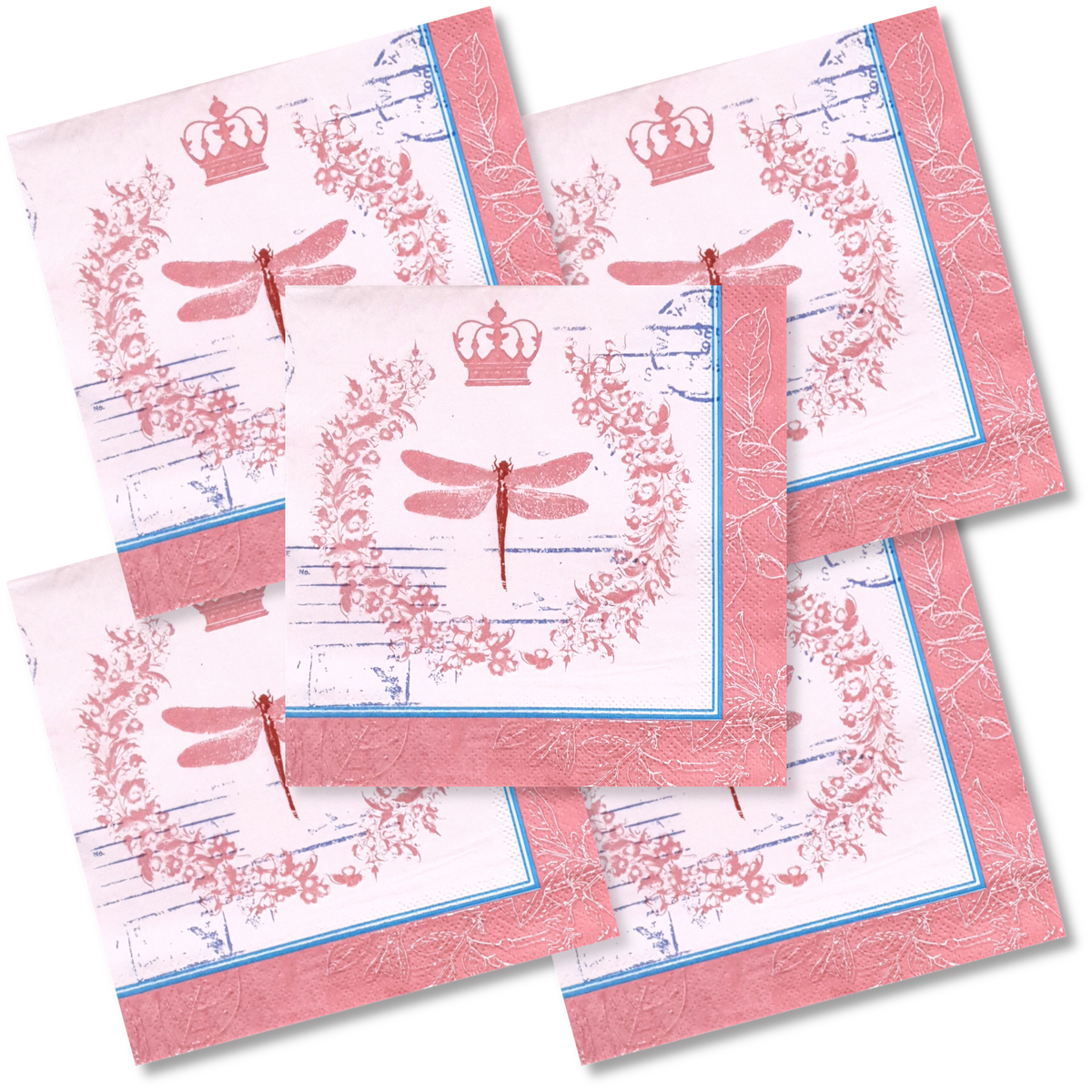 Decoupage Napkin - (DN-8689) - Dragonfly - Set of 5