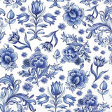 Decoupage Napkin - (DN-8795) - Delft Blue Flowers - Cocktail