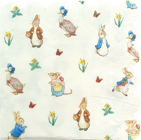Decoupage Napkin - (DN-8903) - Peter Rabbit & Friends - Set of 5