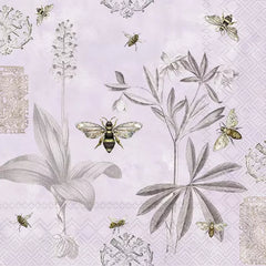Decoupage Napkin - (DN-8087) - Wild Honey Flowers - Light Lilac