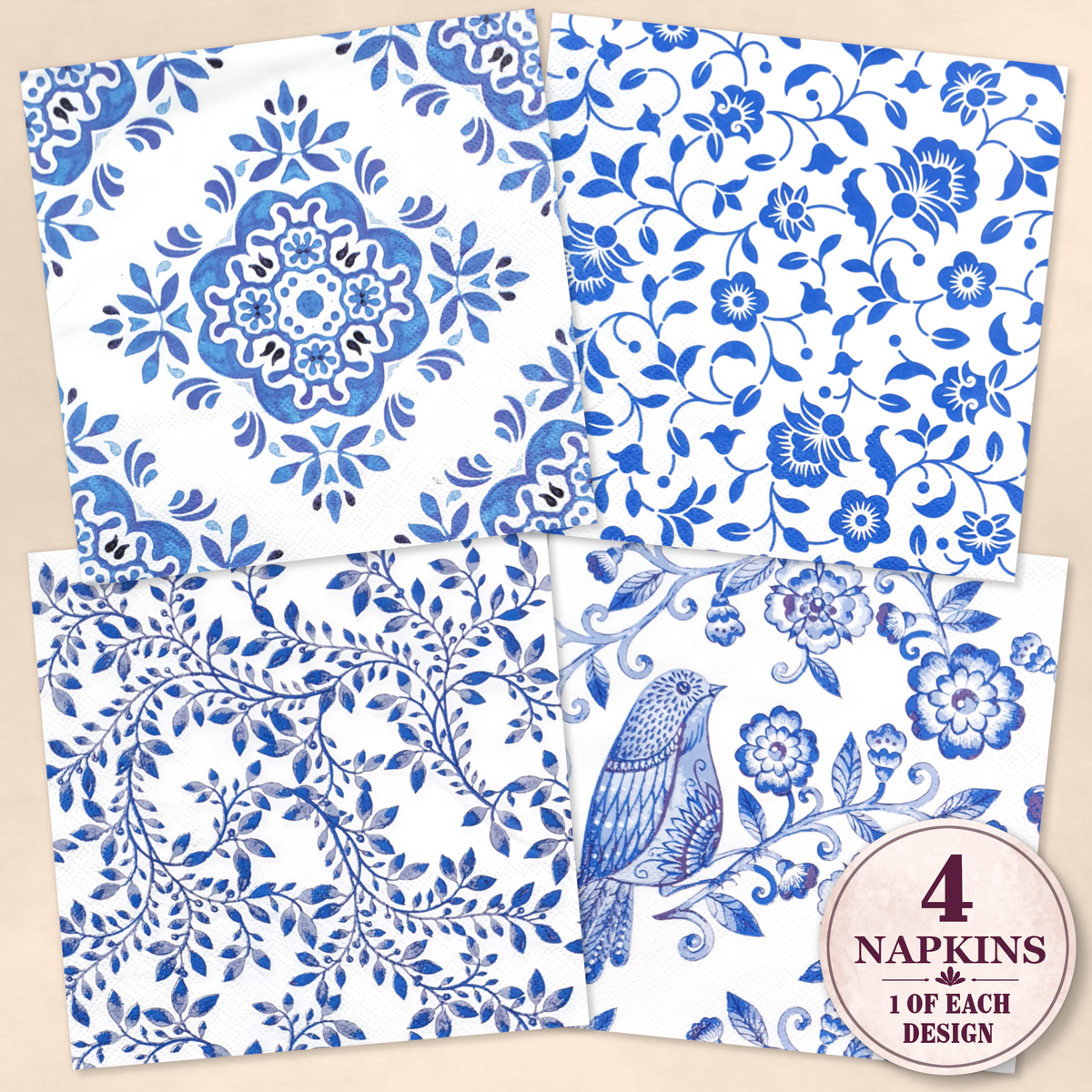 Decoupage Napkins - Set of 4 - 5060