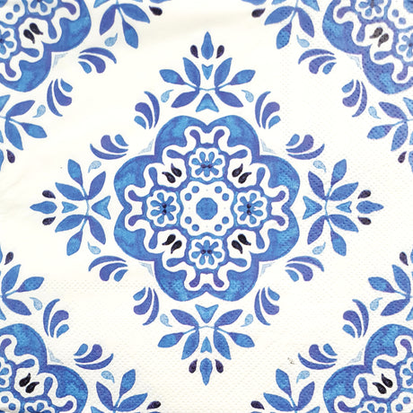 Decoupage Napkin - (DN-8924) - Blue Tile - Set of 5