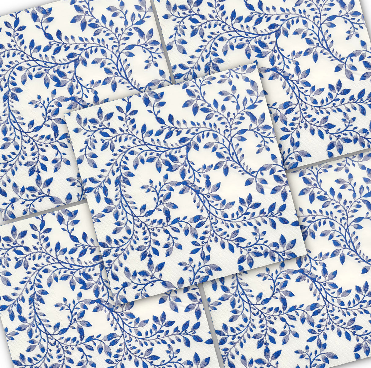 Decoupage Napkin - (DN-8929) - Blue Ivy - Set of 5