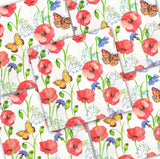 Decoupage Napkin - (DN-8937) - Spring Poppy - Set of 5